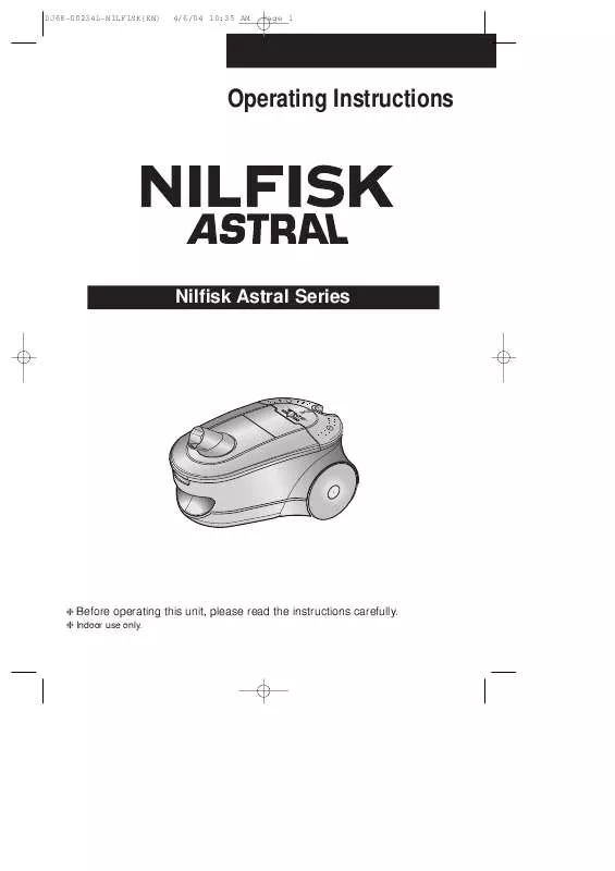 Mode d'emploi NILFISK ASTRAL