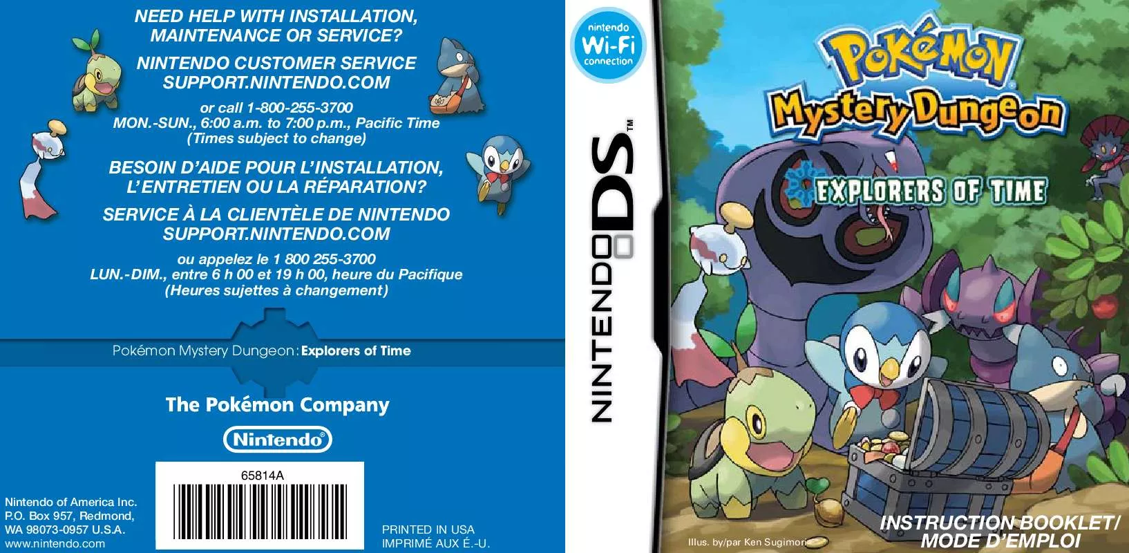 Mode d'emploi NINTENDO DS POKEMON MYSTERY DUNGEON EXPLORERS OF TIME