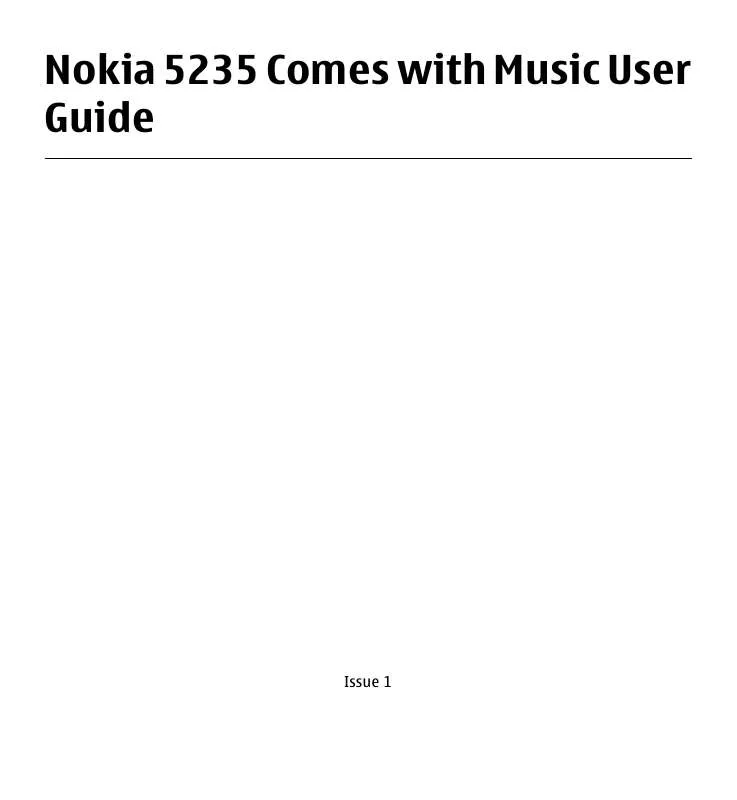 Mode d'emploi NOKIA 5235 COMES WITH MUSIC