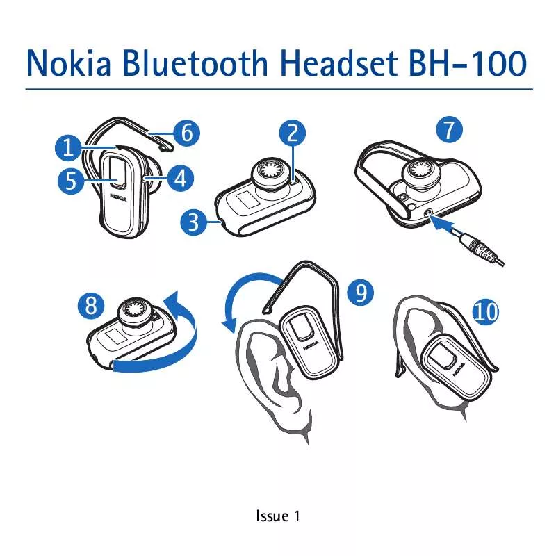 Mode d'emploi NOKIA BLUETOOTH HEADSET BH-100