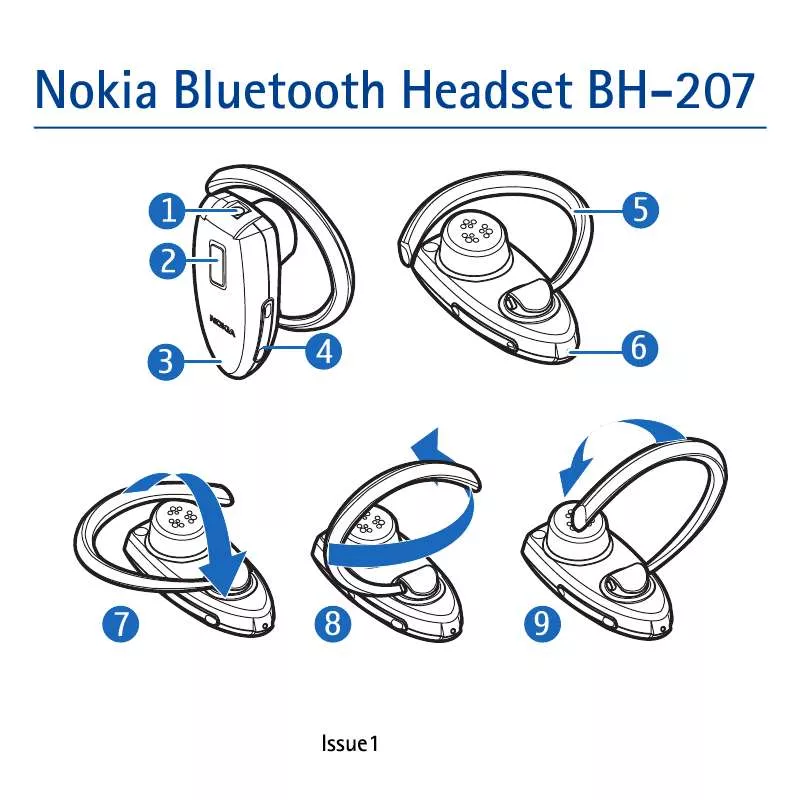Mode d'emploi NOKIA BLUETOOTH HEADSET BH-207