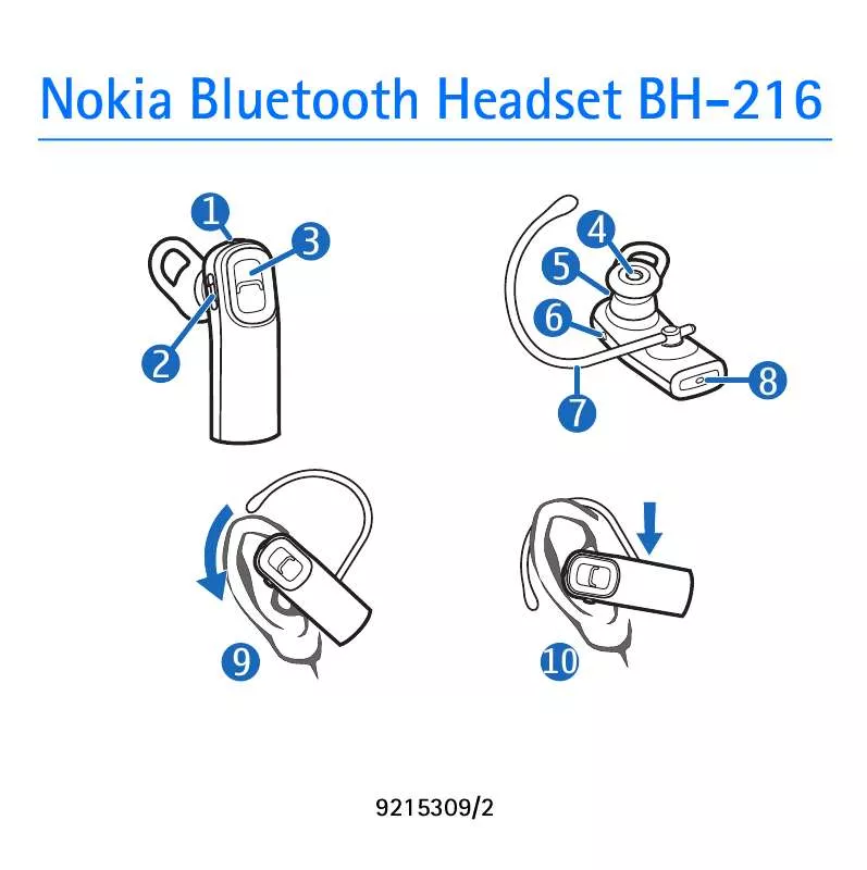Mode d'emploi NOKIA BLUETOOTH STEREO HEADSET BH-216