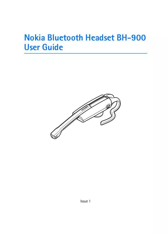 Mode d'emploi NOKIA HEADSET BH-900