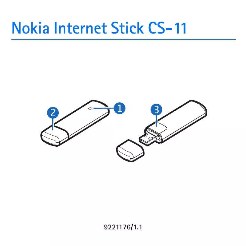 Mode d'emploi NOKIA INTERNET STICK CS-11