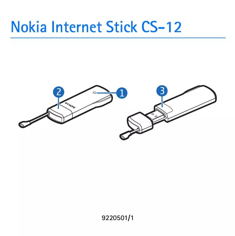 Mode d'emploi NOKIA INTERNET STICK CS-12