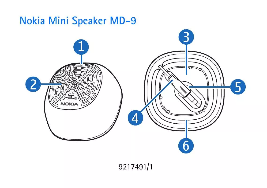 Mode d'emploi NOKIA MINI SPEAKERS MD-9