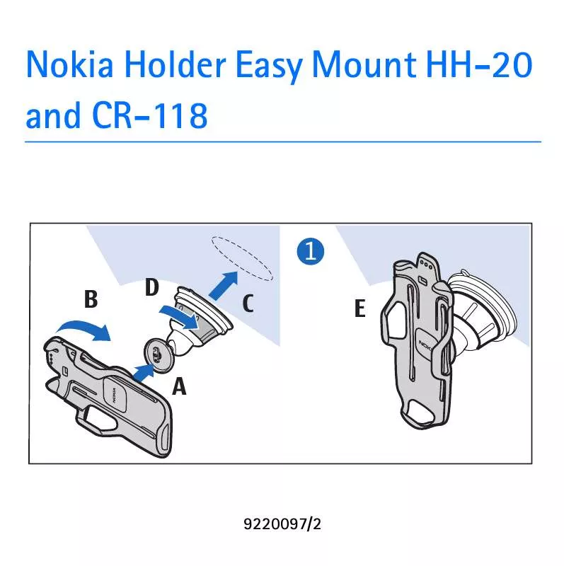 Mode d'emploi NOKIA MOBILE HOLDER CR-118