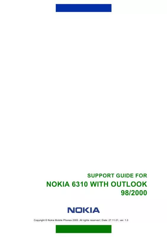 Mode d'emploi NOKIA N6310