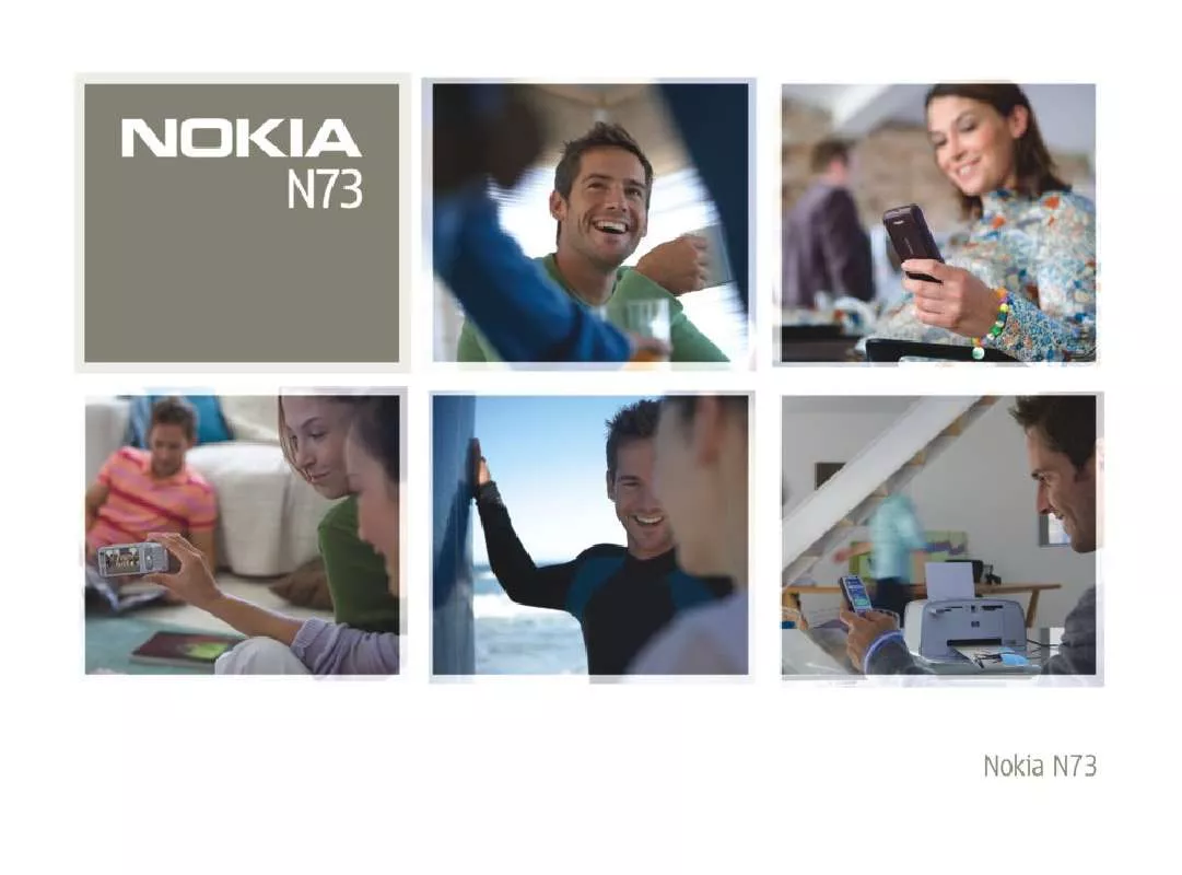 Mode d'emploi NOKIA N73 MUSIC EDITION