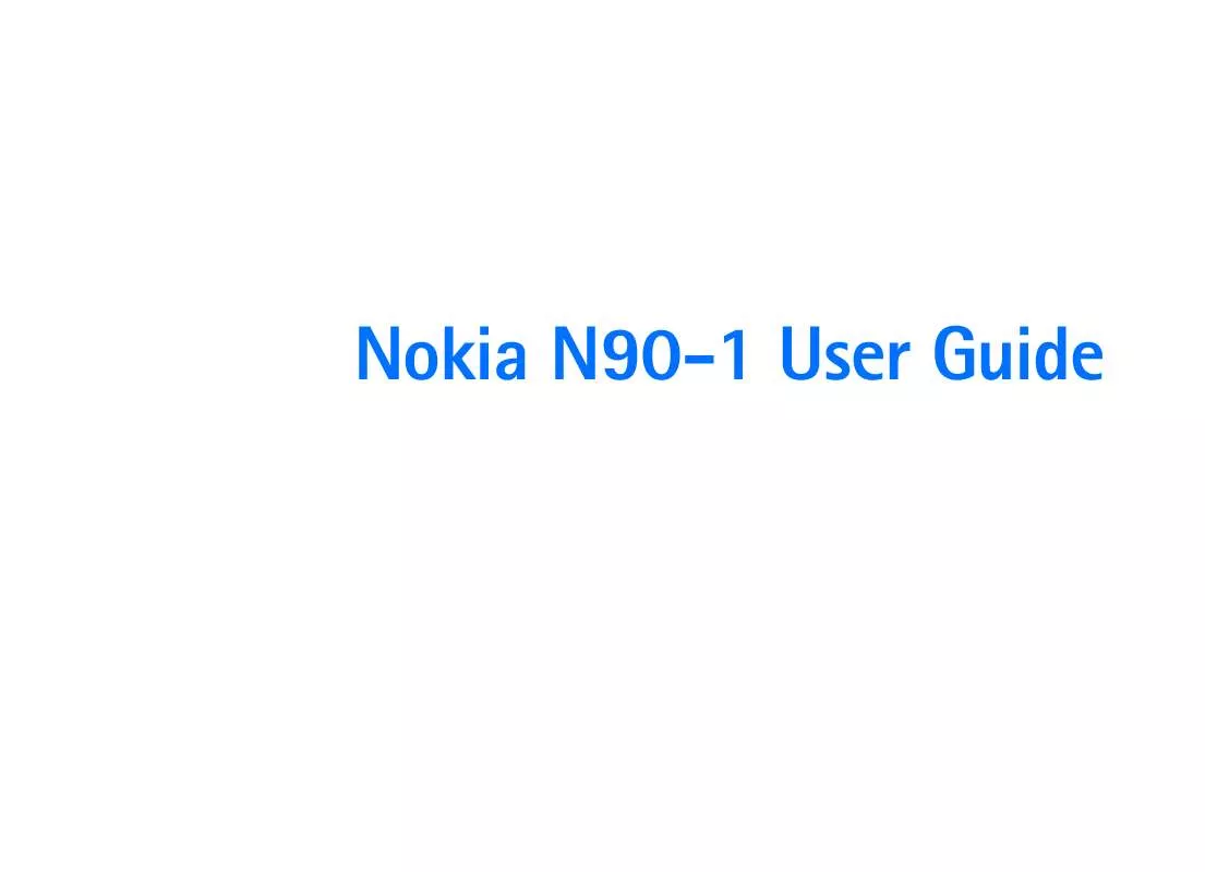 Mode d'emploi NOKIA N90-1