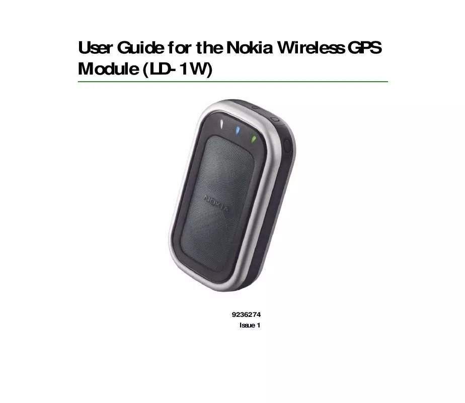 Mode d'emploi NOKIA WIRELESS GPS MODULE LD-1W