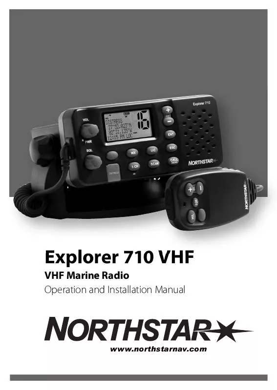 Mode d'emploi NORTHSTAR EXPLORER 710 VHF