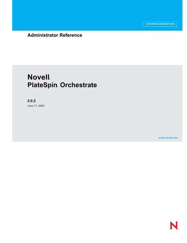 Mode d'emploi NOVELL PLATESPIN ORCHESTRATE 2.0.2