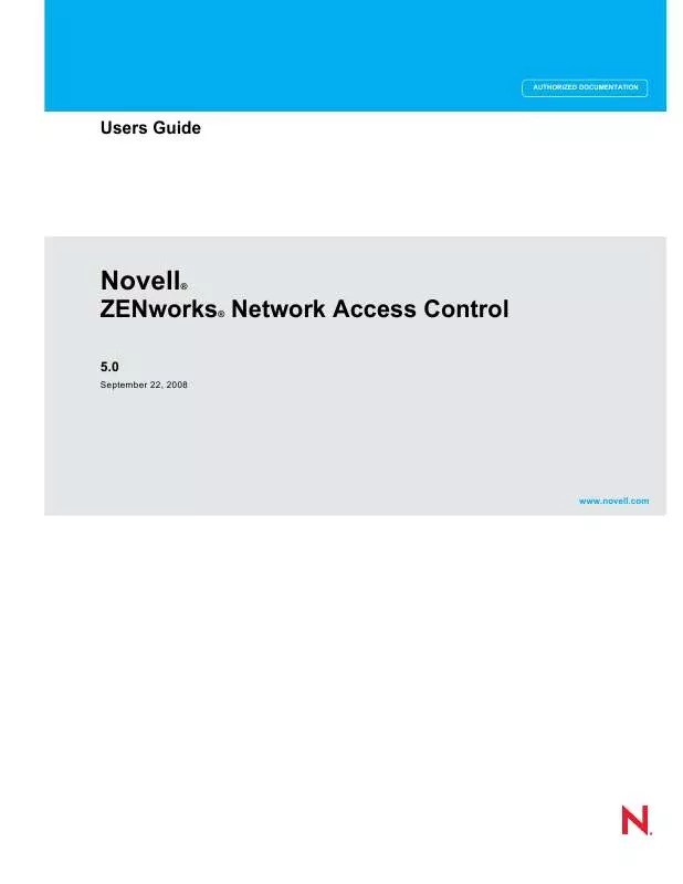 Mode d'emploi NOVELL ZENWORKS NETWORK ACCESS CONTROL 5.0