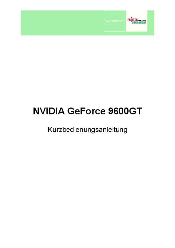 Mode d'emploi NVIDIA GEFORCE 9600 GT