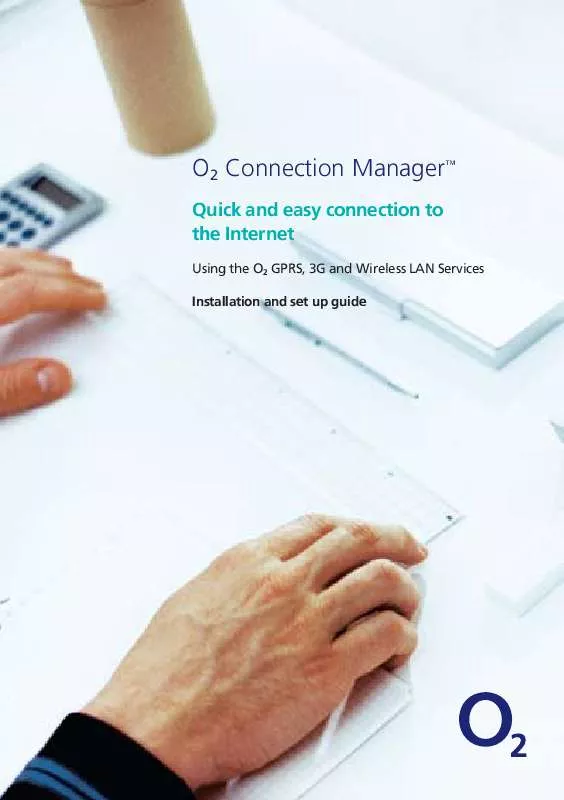 Mode d'emploi O2 CONNECTION MANAGER