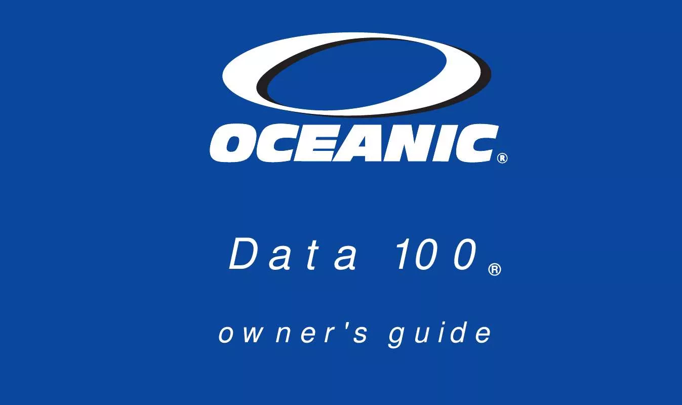 Mode d'emploi OCEANIC DATA 100