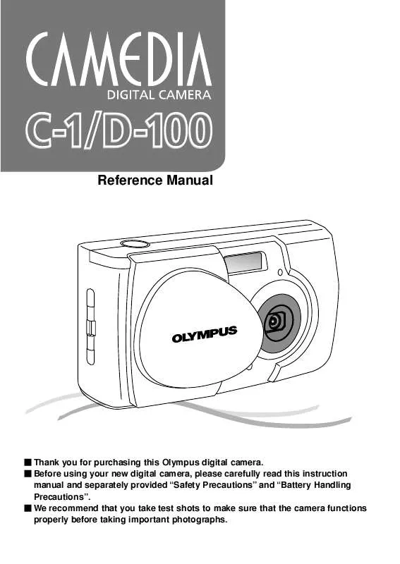 Mode d'emploi OLYMPUS CAMEDIA D-100