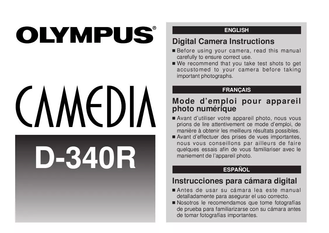 Mode d'emploi OLYMPUS CAMEDIA D-340R