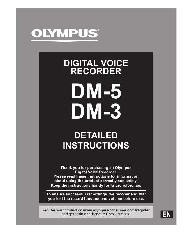 Mode d'emploi OLYMPUS DM-5