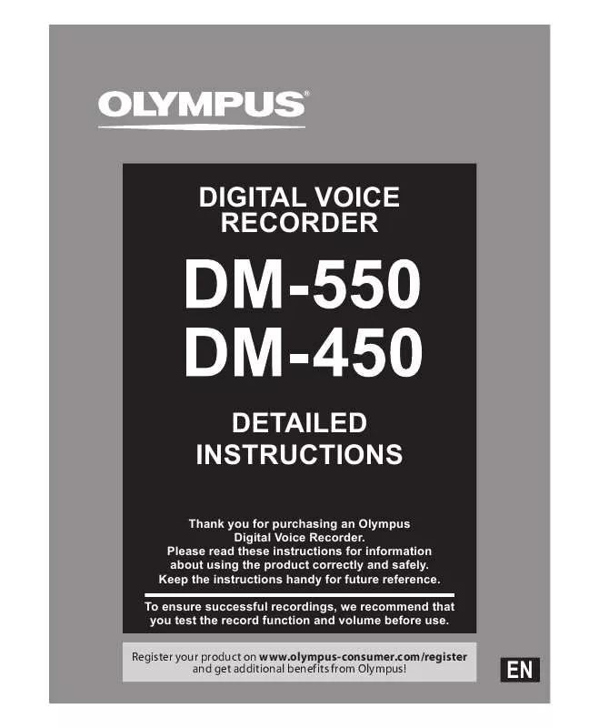 Mode d'emploi OLYMPUS DM-550