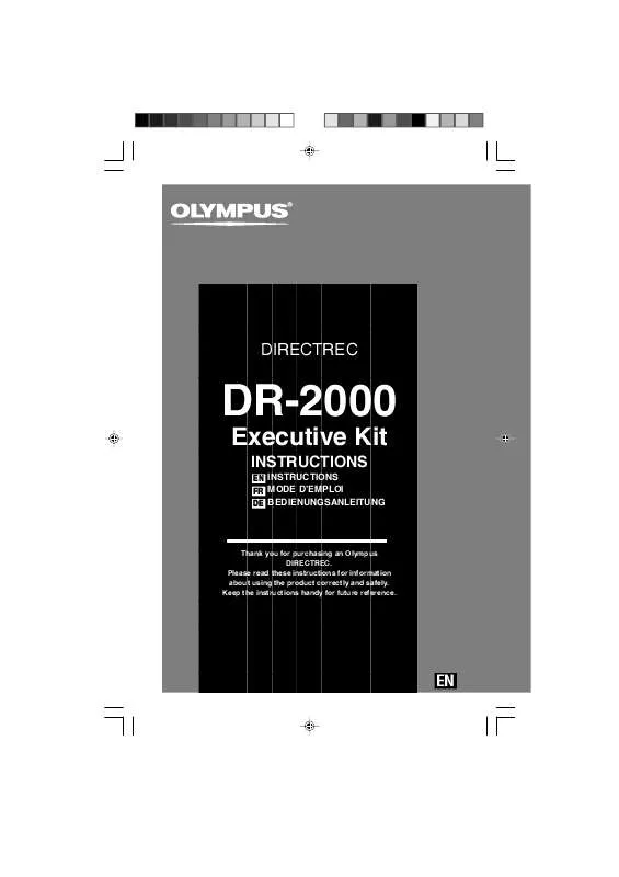 Mode d'emploi OLYMPUS DR-2000 EXECUTIVE KIT