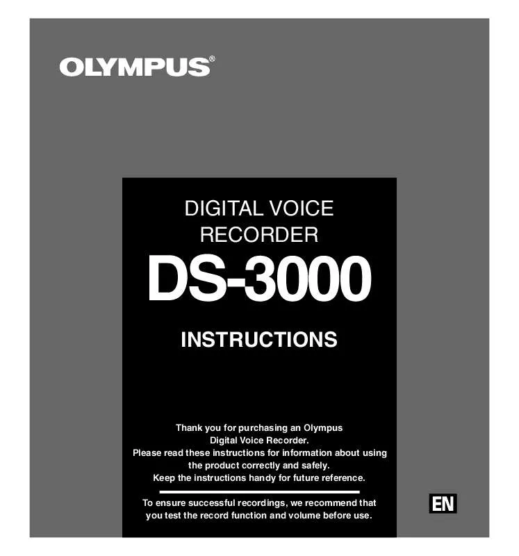 Mode d'emploi OLYMPUS DS-3000