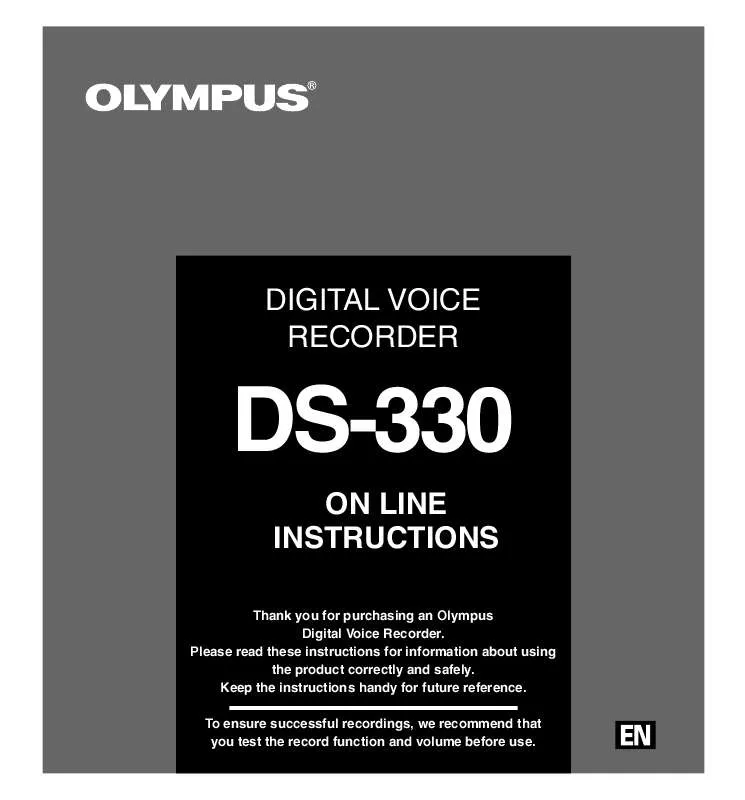 Mode d'emploi OLYMPUS DS-330