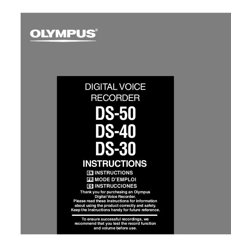 Mode d'emploi OLYMPUS DS-40