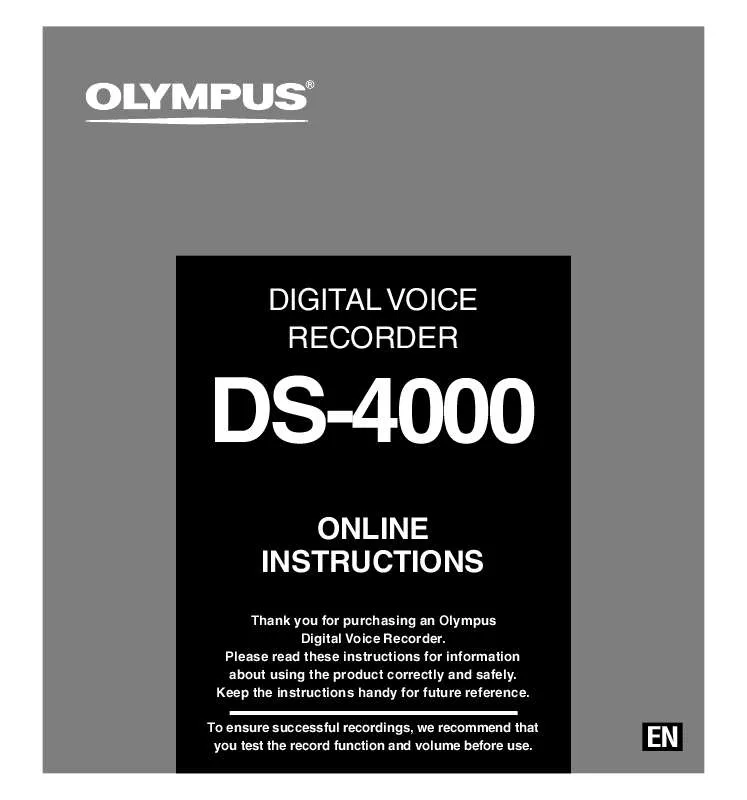 Mode d'emploi OLYMPUS DS-4000