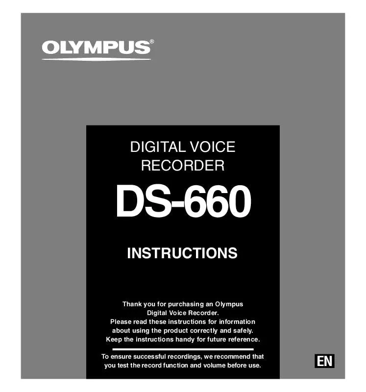 Mode d'emploi OLYMPUS DS-660