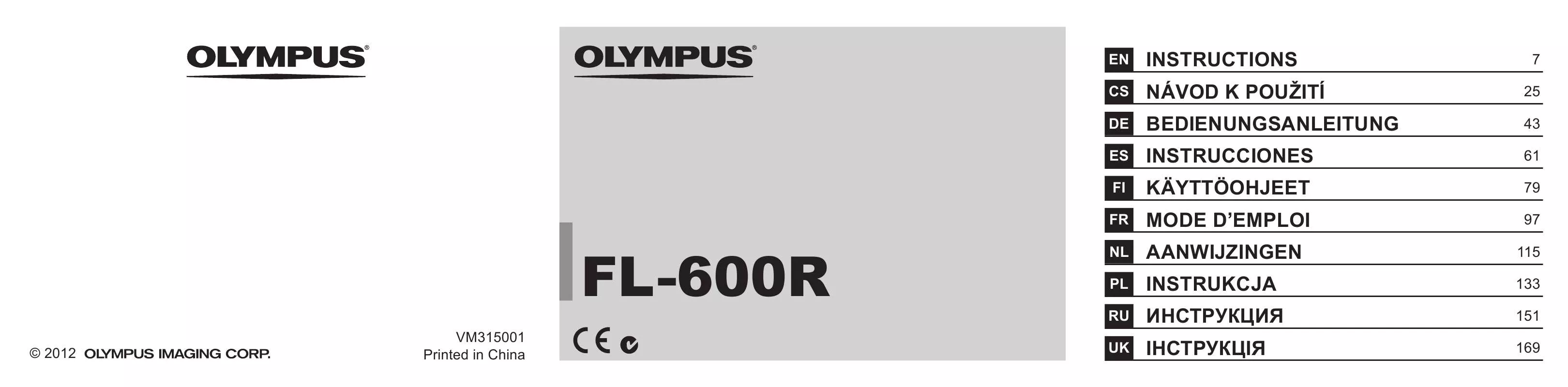 Mode d'emploi OLYMPUS FL-600R