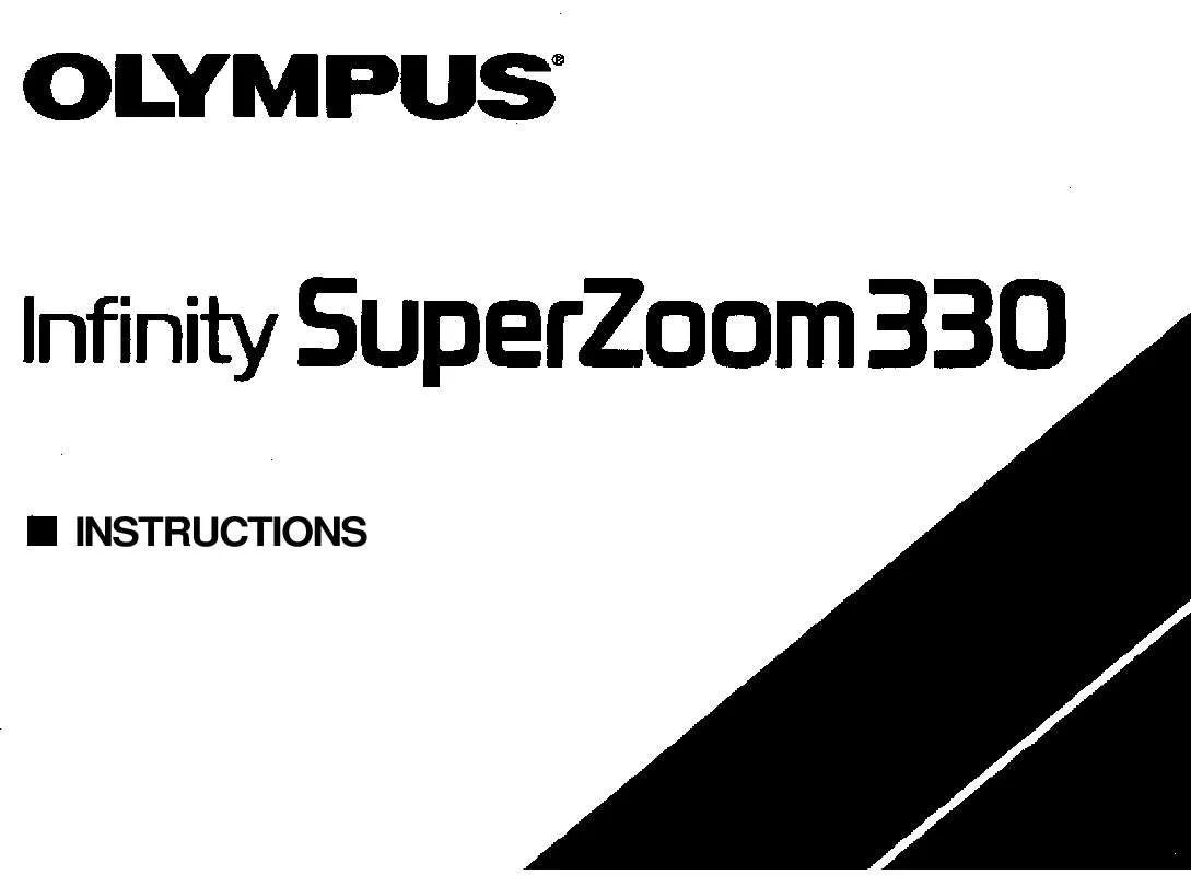 Mode d'emploi OLYMPUS INFINITY SUPER ZOOM 330