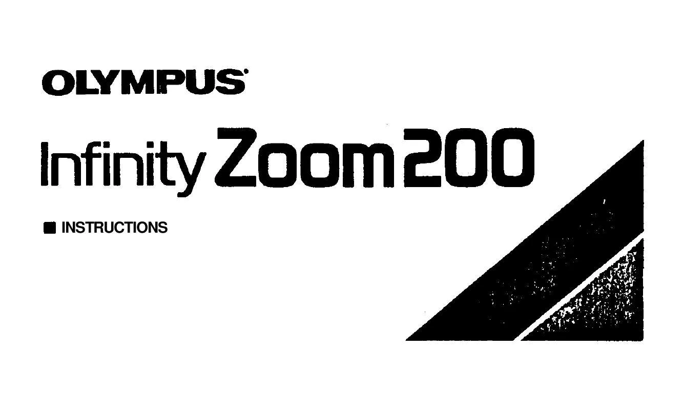Mode d'emploi OLYMPUS INFINITY ZOOM 200