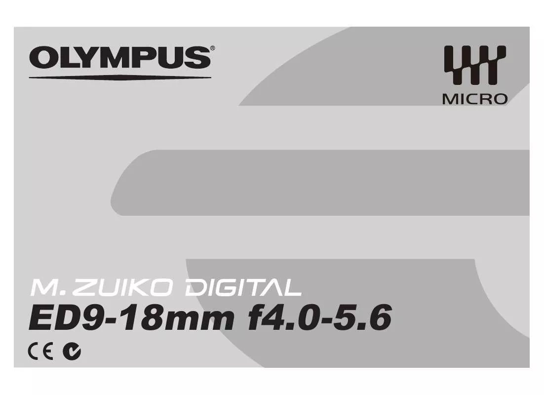 Mode d'emploi OLYMPUS M. ED 9-18MM F4.0-5.6