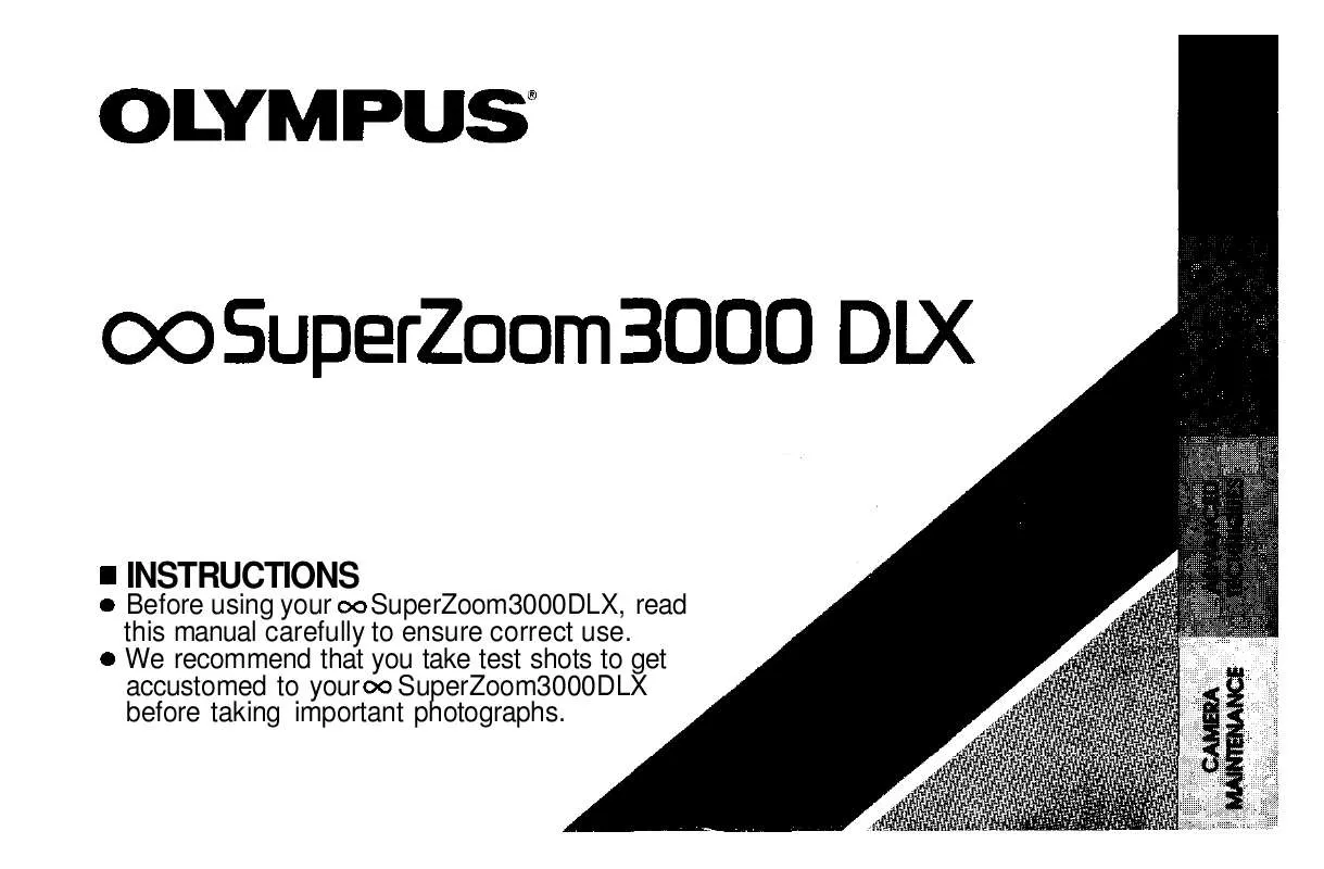 Mode d'emploi OLYMPUS SUPERZOOM 3000
