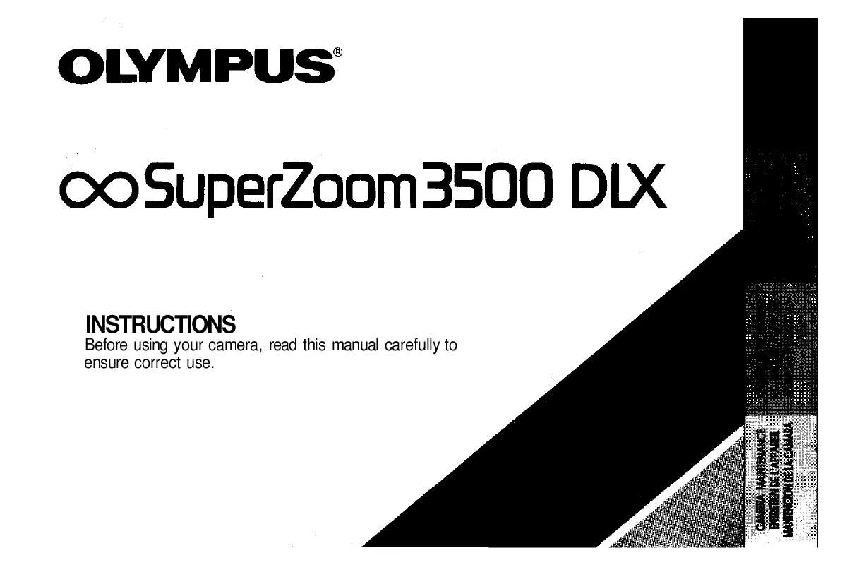 Mode d'emploi OLYMPUS SUPERZOOM 3500 DLX