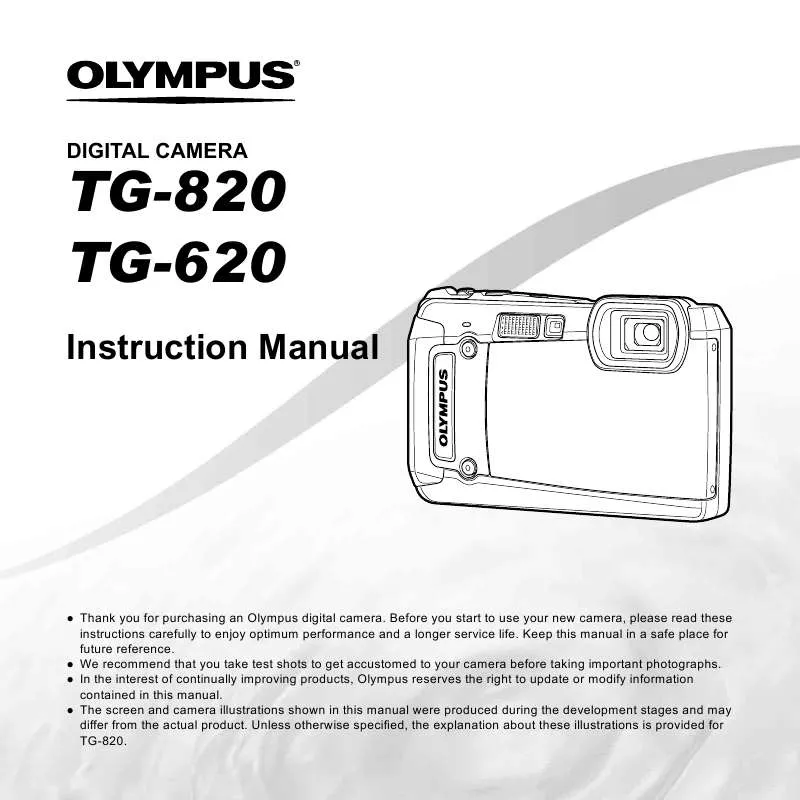 Mode d'emploi OLYMPUS TG-820