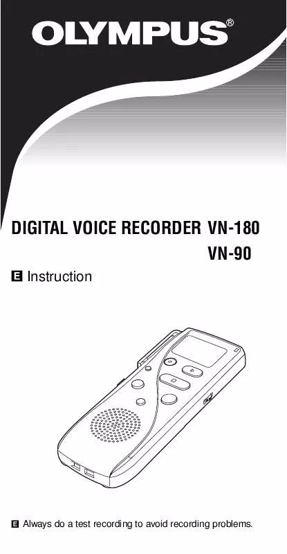 Mode d'emploi OLYMPUS VN-180 DIGITAL VOICE RECORDER