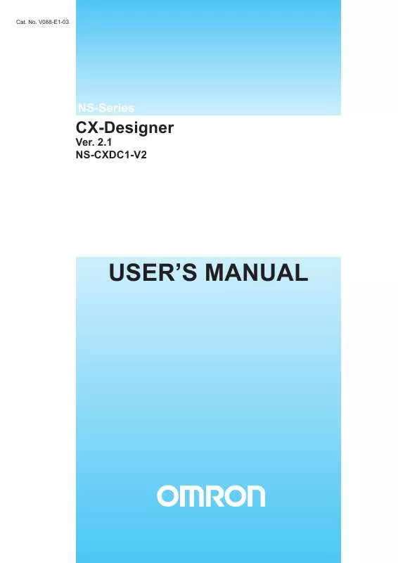 Mode d'emploi OMRON CX-DESIGNER V2.1