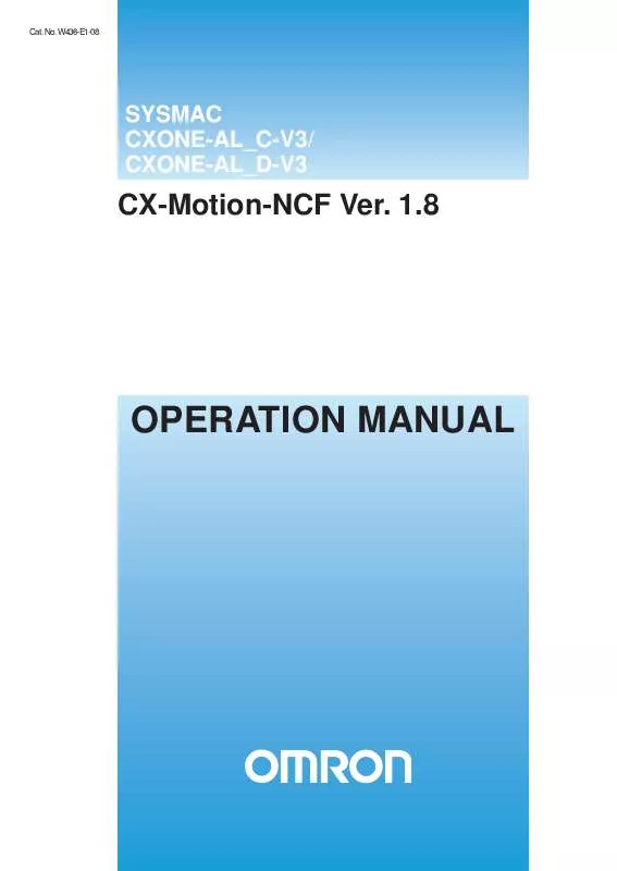 Mode d'emploi OMRON CX-MOTION-NCF