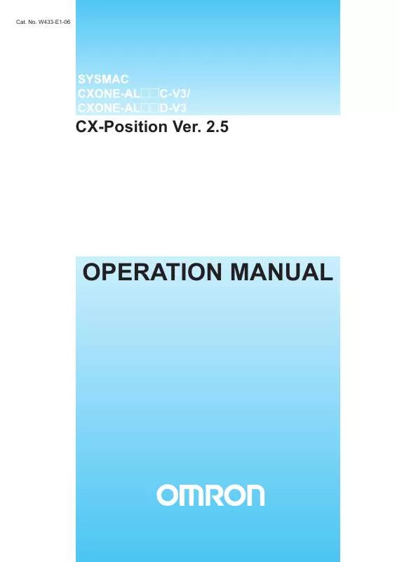 Mode d'emploi OMRON CX-POSITION V2.5