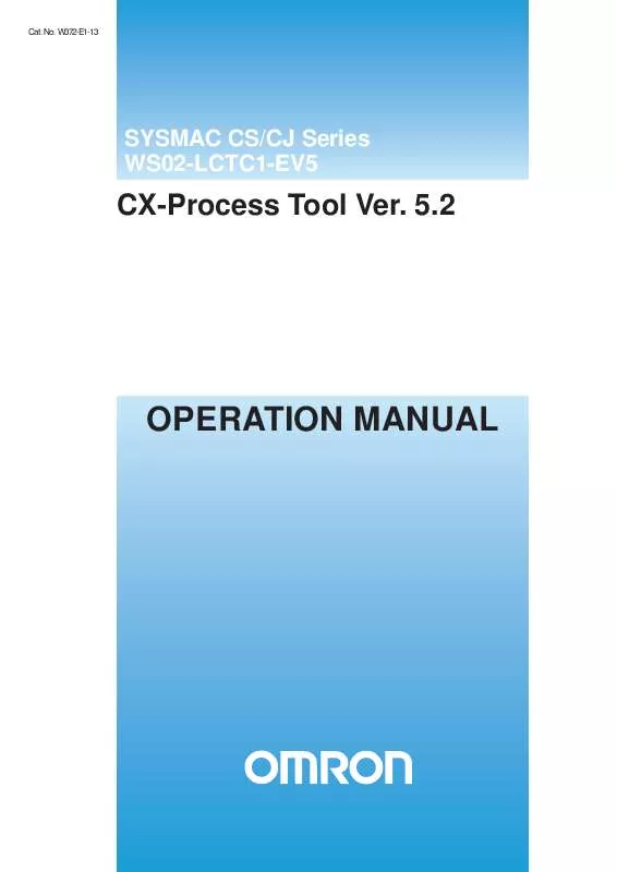 Mode d'emploi OMRON CX-PROCESS TOOL V5.2