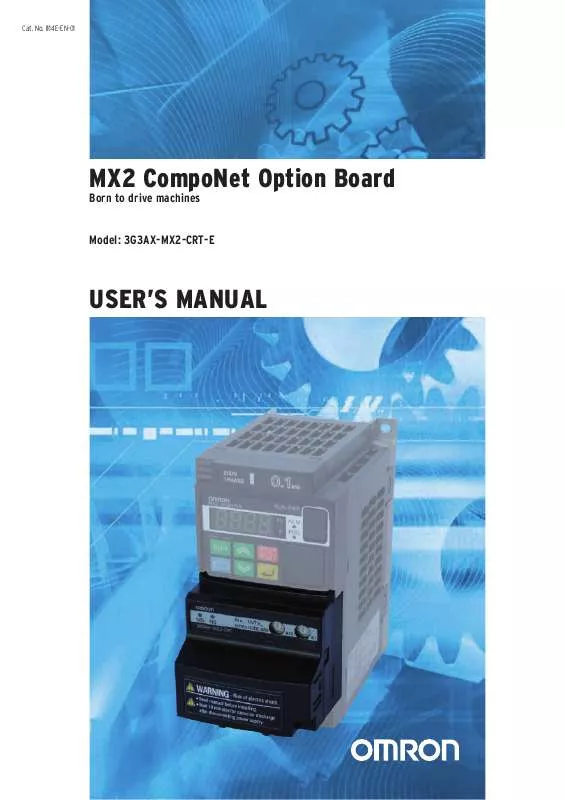 Mode d'emploi OMRON MX2 COMPONET OPTION BOARD