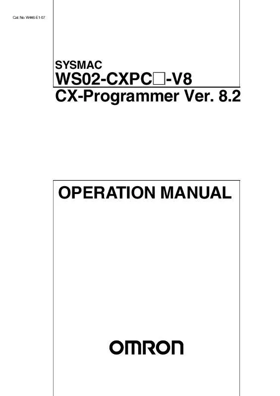 Mode d'emploi OMRON WS02-CXPC-V8