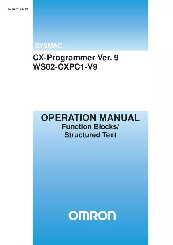Mode d'emploi OMRON WS02-CXPC1-V9