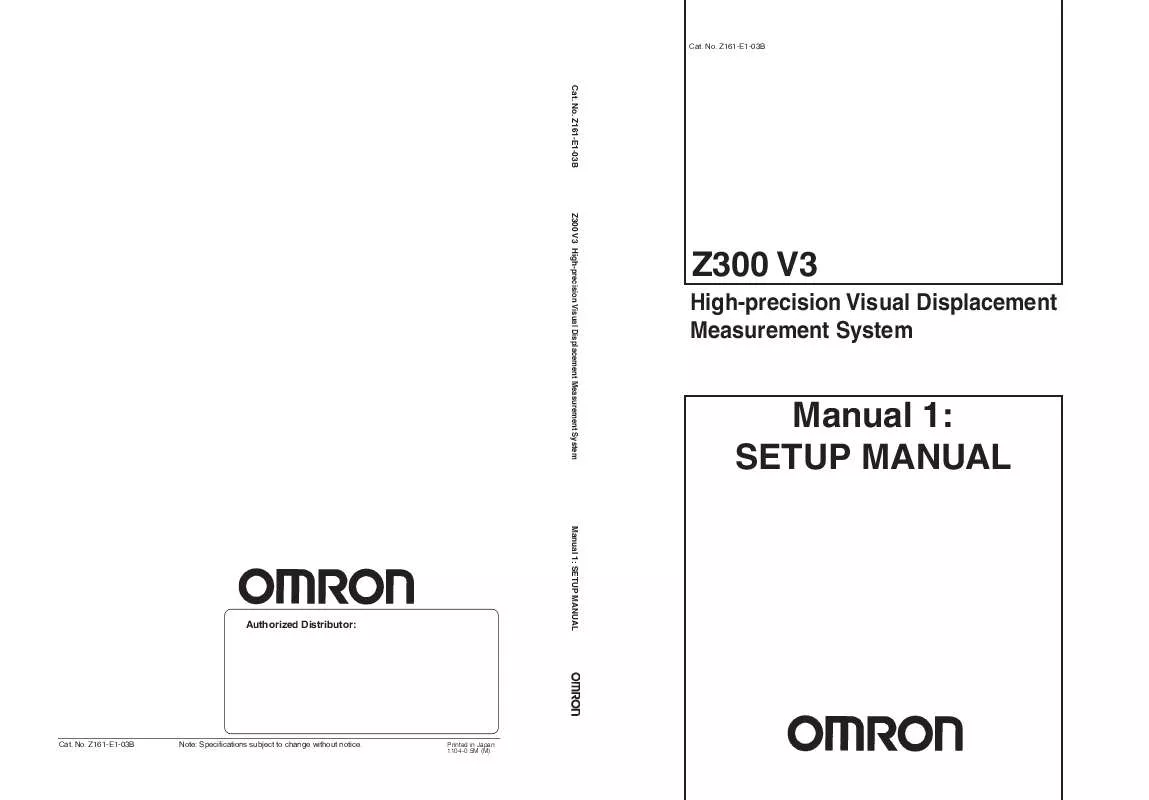 Mode d'emploi OMRON Z300 V3