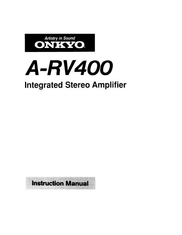 Mode d'emploi ONKYO A-RV400