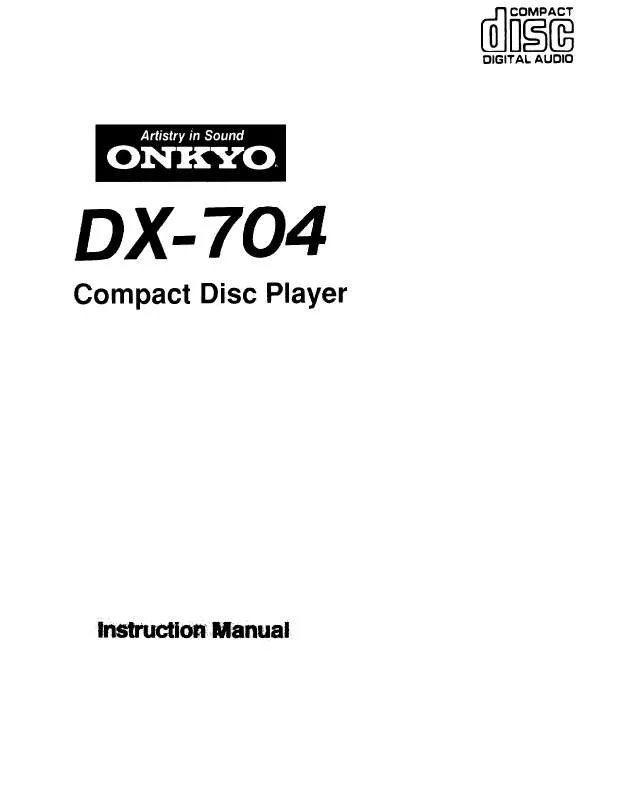 Mode d'emploi ONKYO DX-704