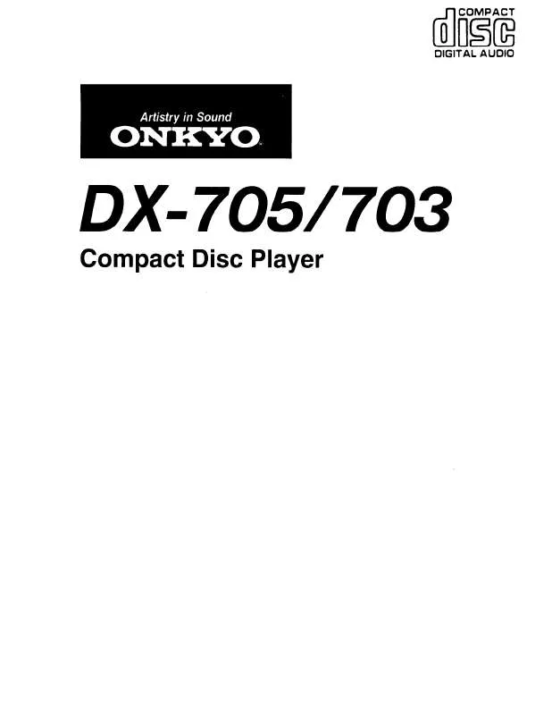 Mode d'emploi ONKYO DX-705